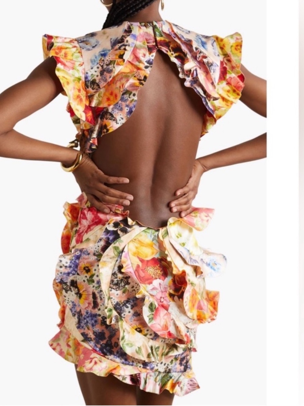 Zimmermann Multicolor Floral Ruffle Mini Dress - Picture 2 of 2